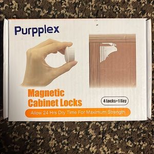 Magnetic cabinet locks 4 locks + 1 key